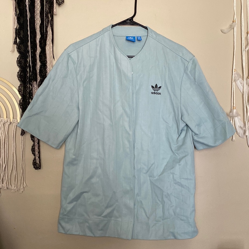 Adidas Baseball Style Button Up Top
